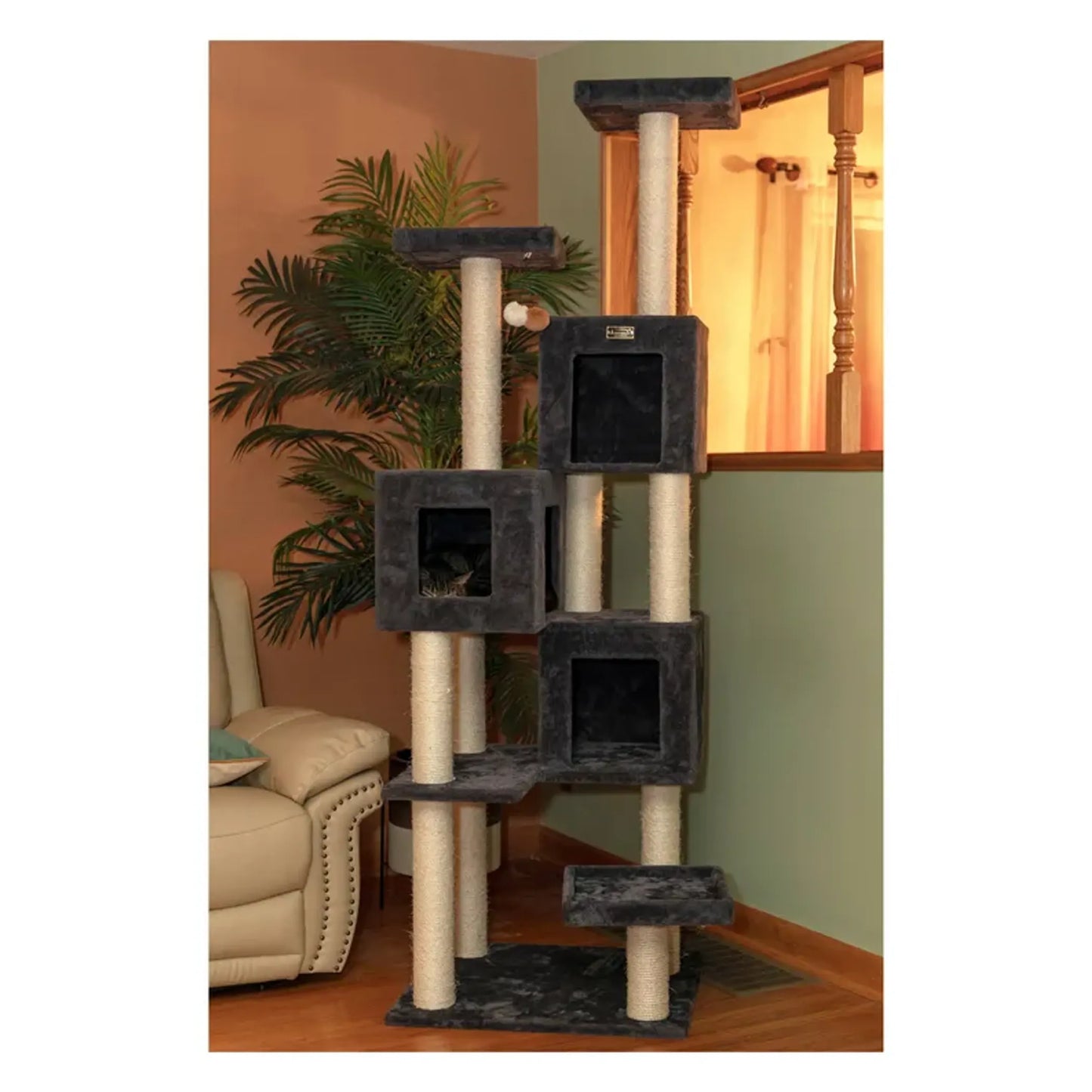Armarkat Extra-Large Multi-Level Cat Tree – 8-Tier Tower with Sisal Scratching Posts