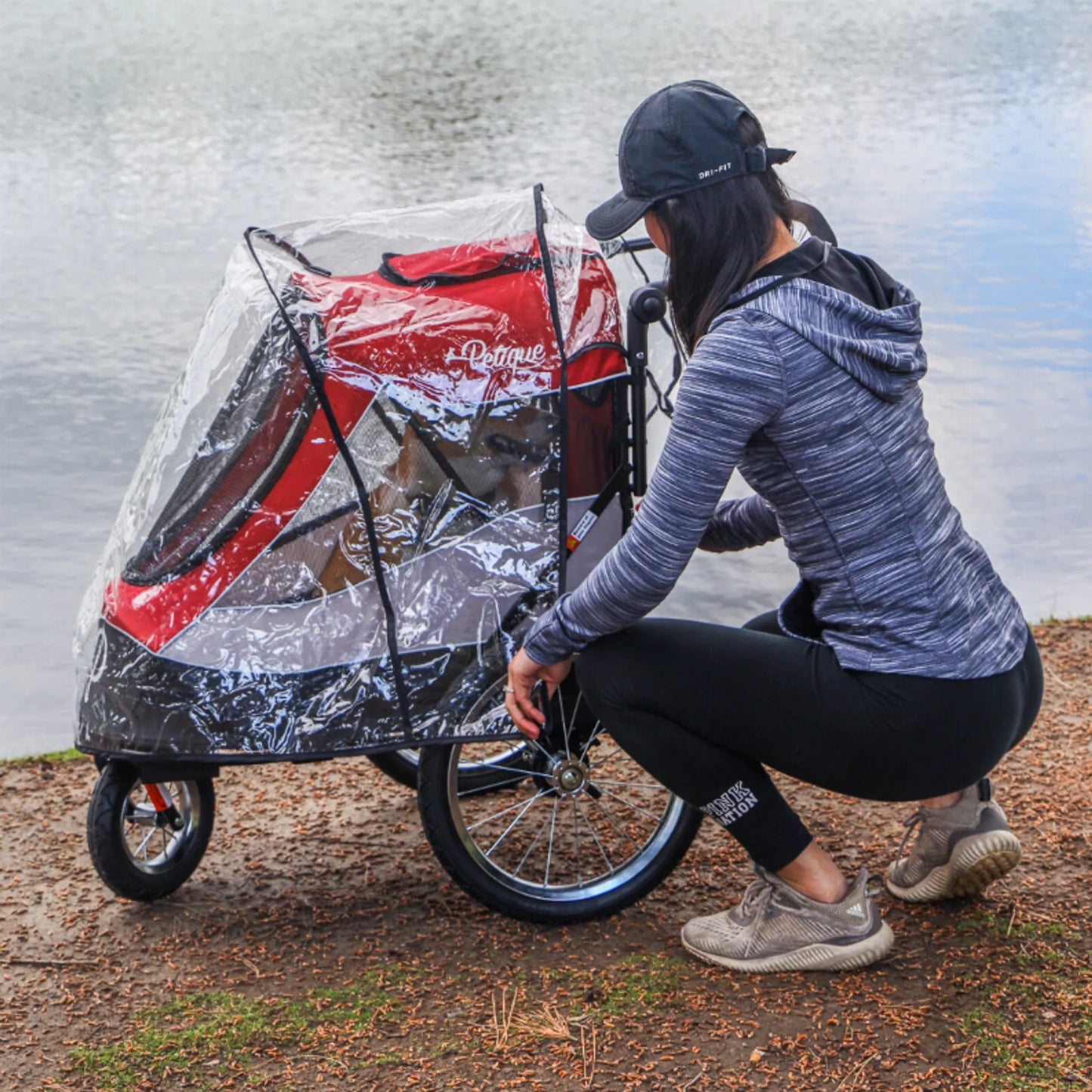 Petique Trailblazer Pet Jogger – Luxury Dog & Cat Stroller with Bike Adapter Option